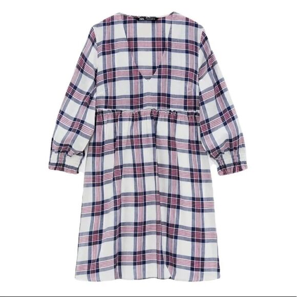 ZARA PLAID MINI DRESS - Picture 6 of 6